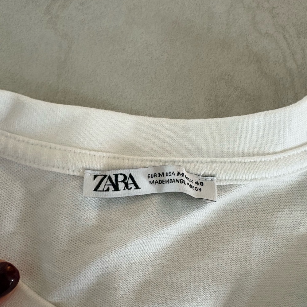 Zara Cream Casual Top